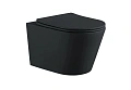 Унитаз подвесной Aquatek ВЕГА AQ1905-MB 525x360x320 безободковый черный матовый с сиденьем Soft Clos Унитаз подвесной Aquatek ВЕГА AQ1905-MB 525x360x320 безободковый черный матовый с сиденьем Soft Clos