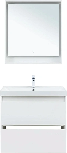 Тумба под раковину Aquanet Милан 80 белый глянец 00336369 подвесная Тумба под раковину Aquanet Милан 80 белый глянец 00336369 подвесная