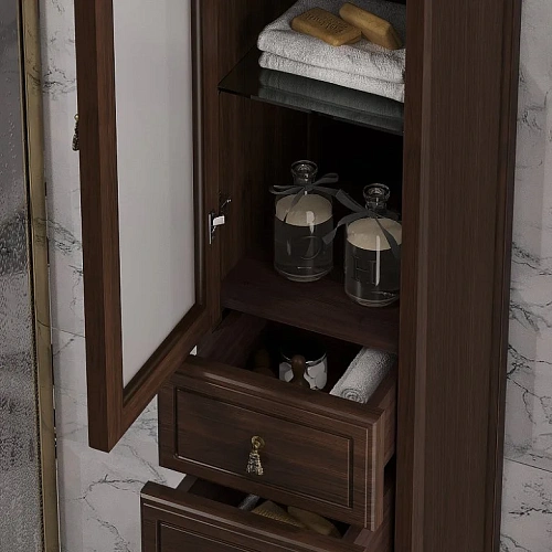 Шкаф-пенал Opadiris Риспекто 30, орех антикварный, левый, вар. 2 00-00005834 Шкаф-пенал Opadiris Риспекто 30, орех антикварный, левый, вар. 2 00-00005834