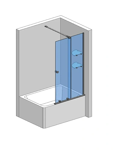 Шторка на ванну AQUAme AQM6601-2 1200x1400мм стекло 8мм, цвет профиля матовый черный Шторка на ванну AQUAme AQM6601-2 1200x1400мм стекло 8мм, цвет профиля матовый черный