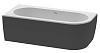 Картинка анонса товара «экран для ванны фронтальный cezares slim corner-180-scr-l-nero»