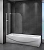 Картинка анонса товара «шторка на ванну cezares relax-v-11-100/140-c-bi 100 см стекло прозрачное, профиль белый»