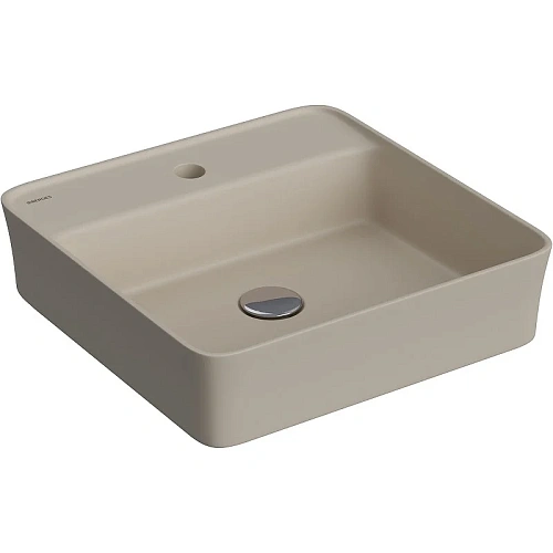 Раковина BERGES Ego SL накладная, 45x45 см, матовый жасмин 182074 Раковина BERGES Ego SL накладная, 45x45 см, матовый жасмин 182074