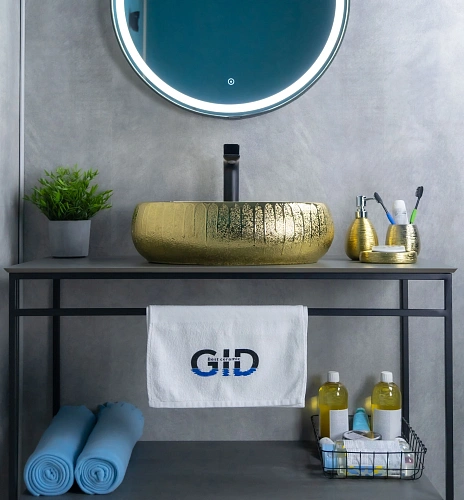 Раковина Gid 9030g 52234 накладная золотая 48x34x15 Раковина Gid 9030g 52234 накладная золотая 48x34x15