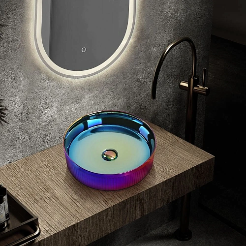 Раковина ABBER Bequem AC2114Regen накладная, хамелеон Раковина ABBER Bequem AC2114Regen накладная, хамелеон