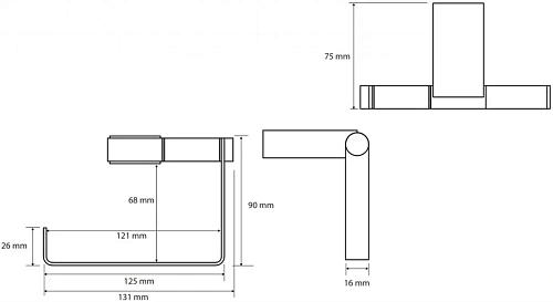 Держатель туалетной бумаги Bemeta NERO 135012220 Держатель туалетной бумаги Bemeta NERO 135012220