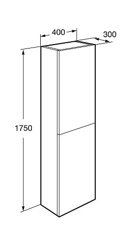 Шкаф-пенал Roca Ona 1750 серый матовый A857635510 Шкаф-пенал Roca Ona 1750 серый матовый A857635510