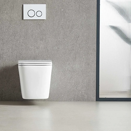 Унитаз подвесной Vincea Q-Line VT1-12T безободковый, цвет белый, ультратонкое soft-close сиденье Унитаз подвесной Vincea Q-Line VT1-12T безободковый, цвет белый, ультратонкое soft-close сиденье