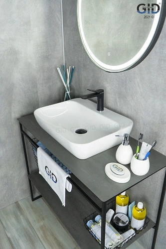 Раковина Gid N9047 51184 накладная белая 55x42x15 Раковина Gid N9047 51184 накладная белая 55x42x15