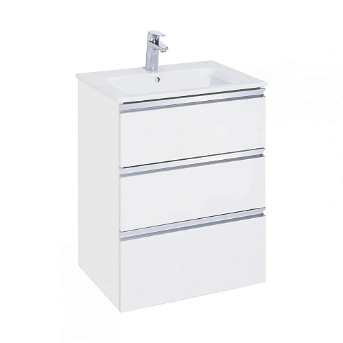 Тумба под раковину Roca The Gap 60 белый глянец 3 ящика A857404806 Тумба под раковину Roca The Gap 60 белый глянец 3 ящика A857404806