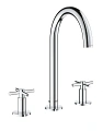 Смеситель для раковины GROHE Atrio New на 3 отверстия, монтаж на бортик, хром (20008003) Смеситель для раковины GROHE Atrio New на 3 отверстия, монтаж на бортик, хром (20008003)
