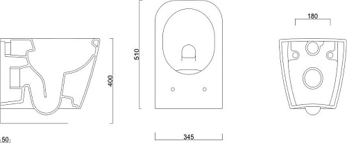 Унитаз подвесной Berges Wasserhaus QUAD Rimless 082104 с сидением Geo slim SO Унитаз подвесной Berges Wasserhaus QUAD Rimless 082104 с сидением Geo slim SO