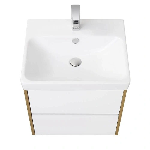 Тумба под раковину Aquaton Сканди 55 белая, дуб рустикальный 1A251701SDZ90 Тумба под раковину Aquaton Сканди 55 белая, дуб рустикальный 1A251701SDZ90