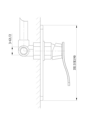 Смеситель для душа Wonzon & Woghand встраиваемый, Navia, хром (WW-184700-CR) Смеситель для душа Wonzon & Woghand встраиваемый, Navia, хром (WW-184700-CR)