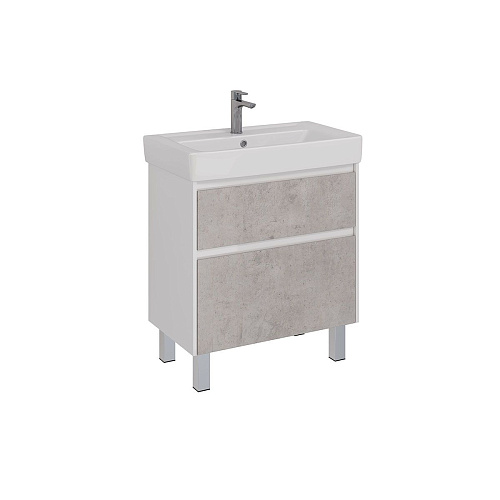 Тумба под раковину Lemark COMBI 80 см подвесная/напольная, бетон/белый LM03C80T-Beton Тумба под раковину Lemark COMBI 80 см подвесная/напольная, бетон/белый LM03C80T-Beton