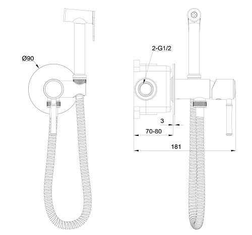Гигиенический душ Wonzon & Woghand TOR хром (WW-88829073-CR) Гигиенический душ Wonzon & Woghand TOR хром (WW-88829073-CR)