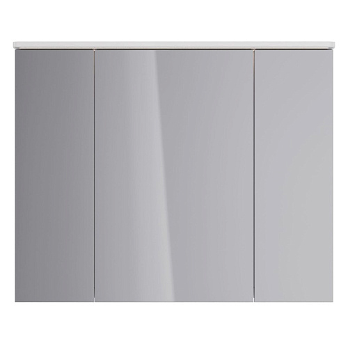 Зеркальный шкаф Lemark ZENON 100х80 с козырьком-подсветкой, с розеткой, белый LM100ZS-Z Зеркальный шкаф Lemark ZENON 100х80 с козырьком-подсветкой, с розеткой, белый LM100ZS-Z