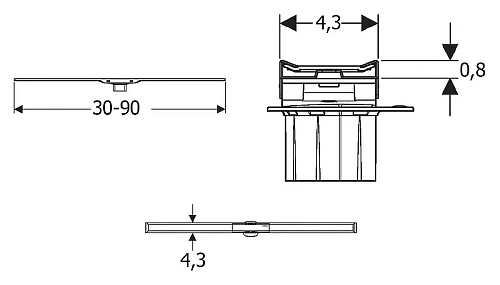 Крышка дренажного канала Geberit CleanLine 60 154.456.00.1 Крышка дренажного канала Geberit CleanLine 60 154.456.00.1