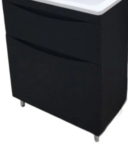 Тумба под раковину Style Line Бергамо мини 60люкс PLUS черный СС-00002308 Тумба под раковину Style Line Бергамо мини 60люкс PLUS черный СС-00002308