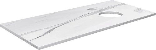 Комплект мебели DIWO Элиста 120 белый мрамор, с раковиной Moduo 50 Square 555797 Комплект мебели DIWO Элиста 120 белый мрамор, с раковиной Moduo 50 Square 555797