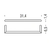 Полотенцедержатель Colombo Mini B4009.HPS1 31,4 см, PVD нержавеющая сталь Полотенцедержатель Colombo Mini B4009.HPS1 31,4 см, PVD нержавеющая сталь