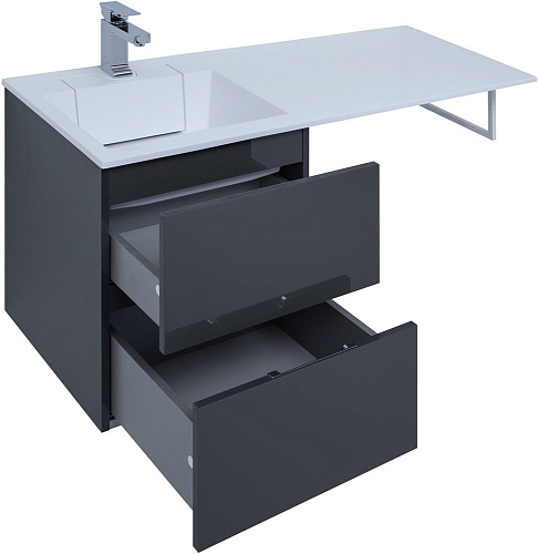 Тумба под раковину Aquanet Алвита 48 серый антрацит 00243662 Тумба под раковину Aquanet Алвита 48 серый антрацит 00243662