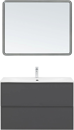 Тумба под раковину Aquanet Арт 100 ясень графит 00329614 напольная/подвесная Тумба под раковину Aquanet Арт 100 ясень графит 00329614 напольная/подвесная