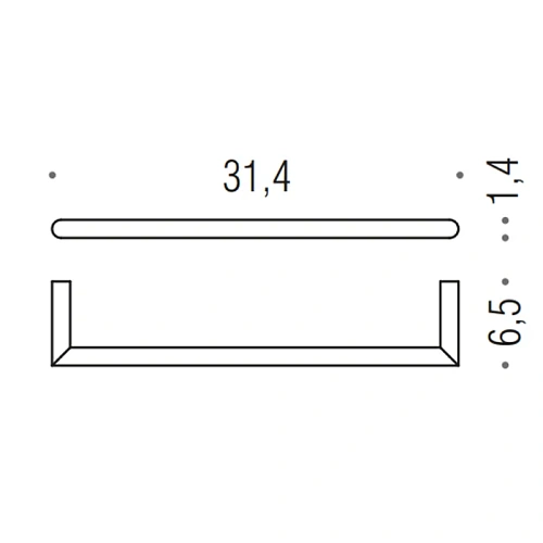 Полотенцедержатель Colombo Mini B4009.HPS1 31,4 см, PVD нержавеющая сталь Полотенцедержатель Colombo Mini B4009.HPS1 31,4 см, PVD нержавеющая сталь