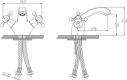 Смеситель для раковины Kaiser Grace 52011-1 Смеситель для раковины Kaiser Grace 52011-1
