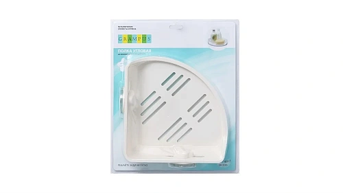 Полка Grampus Element, GR-3310, белая угловая Полка Grampus Element, GR-3310, белая угловая