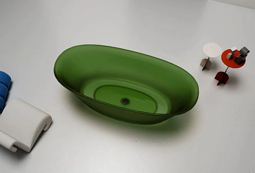 Ванна отдельностоящая ABBER AT9707Emerald 170x75 универсальная, зеленый полиэфирная смола Ванна отдельностоящая ABBER AT9707Emerald 170x75 универсальная, зеленый полиэфирная смола