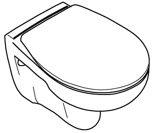 Унитаз подвесной GROHE Bau Ceramic (39351000) с сиденьем альпин-белый Унитаз подвесной GROHE Bau Ceramic (39351000) с сиденьем альпин-белый