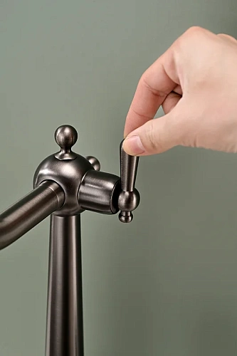 Смеситель для кухни Paulmark Retro вороненая сталь Re213226-GM Смеситель для кухни Paulmark Retro вороненая сталь Re213226-GM