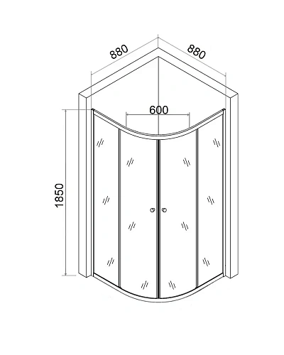 Душевой уголок Agger A01-090TCR/G без поддона 90х90, стекло прозрачное Душевой уголок Agger A01-090TCR/G без поддона 90х90, стекло прозрачное