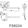 Смеситель для ванны Fmark (FS8224) Смеситель для ванны Fmark (FS8224)