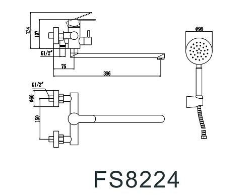 Смеситель для ванны Fmark (FS8224) Смеситель для ванны Fmark (FS8224)