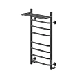 Полотенцесушитель электрическийкабельный Ника WAY-3 80/40 с полкой RAL9005 черный матовый U Полотенцесушитель электрическийкабельный Ника WAY-3 80/40 с полкой RAL9005 черный матовый U