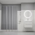 Штора для ванны IDDIS, BS07P18i11 200x180 см, полиэстер, светло-серый Штора для ванны IDDIS, BS07P18i11 200x180 см, полиэстер, светло-серый