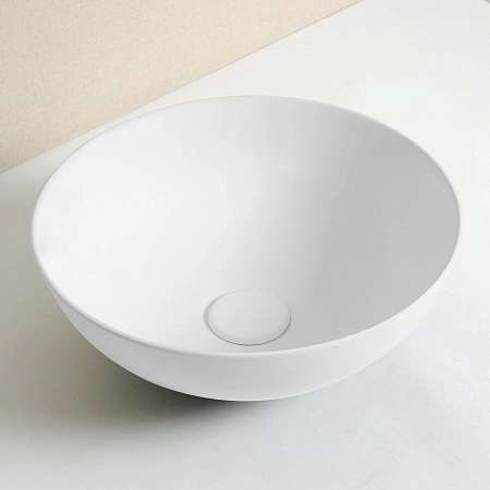 Раковина Gid 9081wm 51244 накладная белая матовая 36x36x14