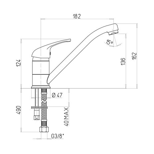 Смеситель для кухни Paini Jolly METALLIC BLACK 6944573Z1KM Смеситель для кухни Paini Jolly METALLIC BLACK 6944573Z1KM