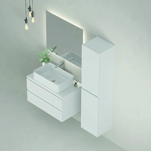 Тумба под раковину Onika Алеста 80 см 108065 подвесная, белая (для накладной) Тумба под раковину Onika Алеста 80 см 108065 подвесная, белая (для накладной)