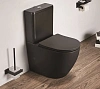 Унитаз напольный CeramaLux 2166 MB черный матовый с крышкой микролифт Унитаз напольный CeramaLux 2166 MB черный матовый с крышкой микролифт
