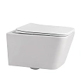 Унитаз подвесной ABBER Rechteck AC1201MW белый матовый, безободковый с крышкой микролифт Унитаз подвесной ABBER Rechteck AC1201MW белый матовый, безободковый с крышкой микролифт