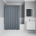 Штора для ванны IDDIS (DW03P18i11) 200х180 см, полиэстер серый Штора для ванны IDDIS (DW03P18i11) 200х180 см, полиэстер серый