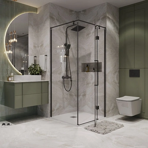 Душевой уголок Niagara Nova NG-6831-34BLACK (90x90x195) квадратная, распашная, черный матовый, стекло прозрачное Душевой уголок Niagara Nova NG-6831-34BLACK (90x90x195) квадратная, распашная, черный матовый, стекло прозрачное