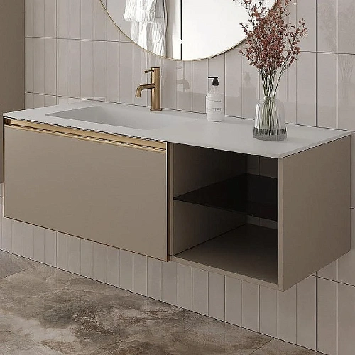Тумба под раковину Armadi Art QUATRO 6 120см (80+40) DAPHNE профиль MATT GOLD 790-M6-120-D-MG Тумба под раковину Armadi Art QUATRO 6 120см (80+40) DAPHNE профиль MATT GOLD 790-M6-120-D-MG