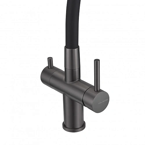 Смеситель для кухни Milacio Ultra 560 (MCU.560.GM) под фильтр, вороненая сталь Смеситель для кухни Milacio Ultra 560 (MCU.560.GM) под фильтр, вороненая сталь