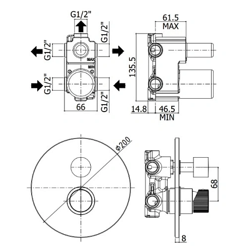 Смеситель для душа Paffoni Jo JO019CR Смеситель для душа Paffoni Jo JO019CR