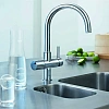 Смеситель для кухни GROHE Blue с высоким изливом для водопроводной и фильтрованной воды, хром (33251 33251000 Смеситель для кухни GROHE Blue с высоким изливом для водопроводной и фильтрованной воды, хром (33251 33251000