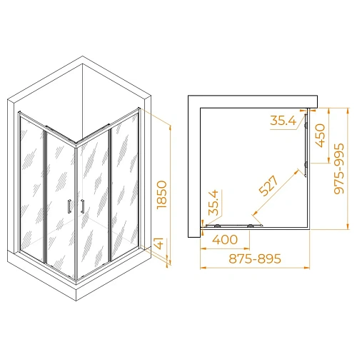 Душевой уголок RGW PA-146B 900x1000 мм 020814690-14 черный Easy Clean Душевой уголок RGW PA-146B 900x1000 мм 020814690-14 черный Easy Clean